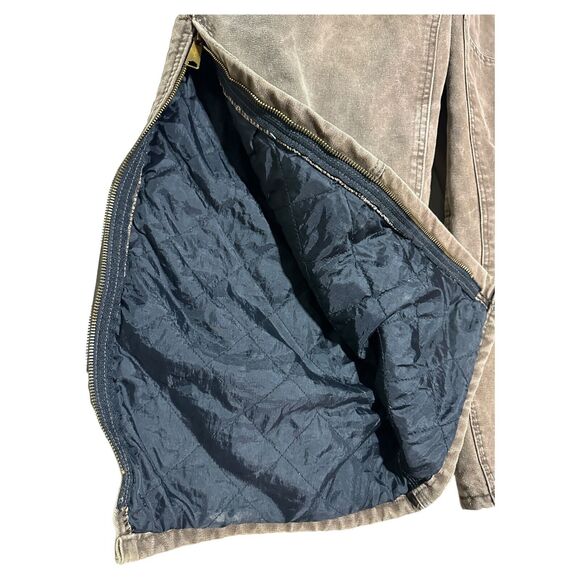 Carhartt Bib Overalls 46 X 30 Brown Duck Double knee Insulated R27 CHT USA Made - Picture 7 of 10